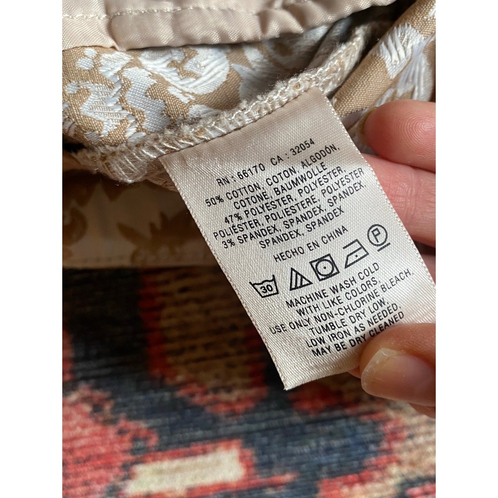 Womens Anthropologie damask cartonnier Charlie ankle straight leg trousers 4 - Picture 9 of 12